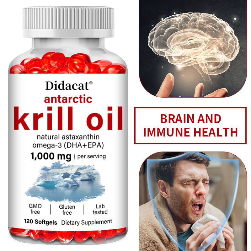 Krill Oil Supplement - Suplemento de Óleo de Krill Antártico,