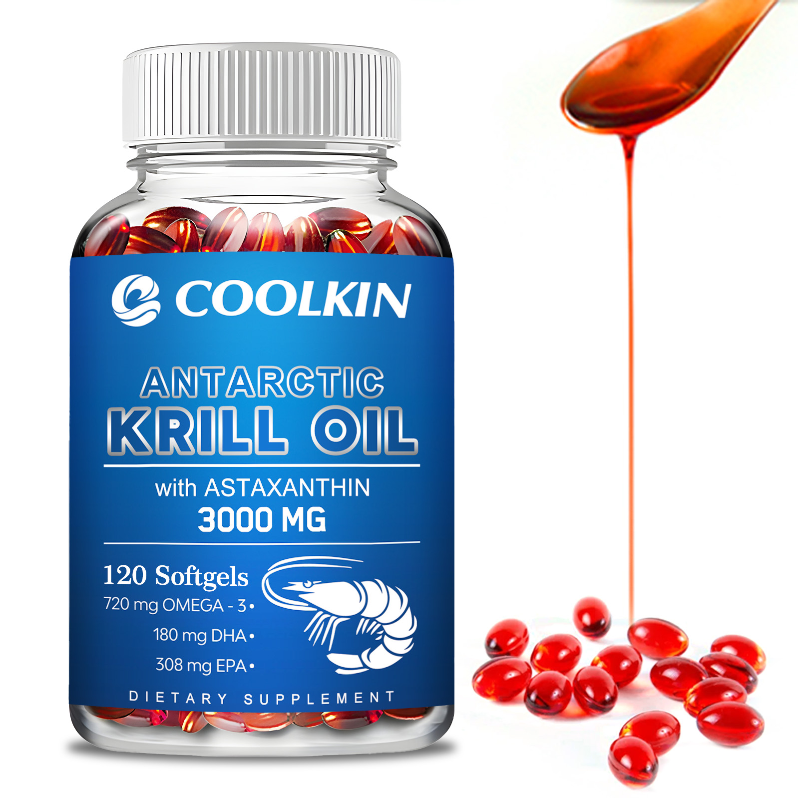 Óleo de Krill Antártico 3000mg - Krill Oil Supplement avaliação e preço