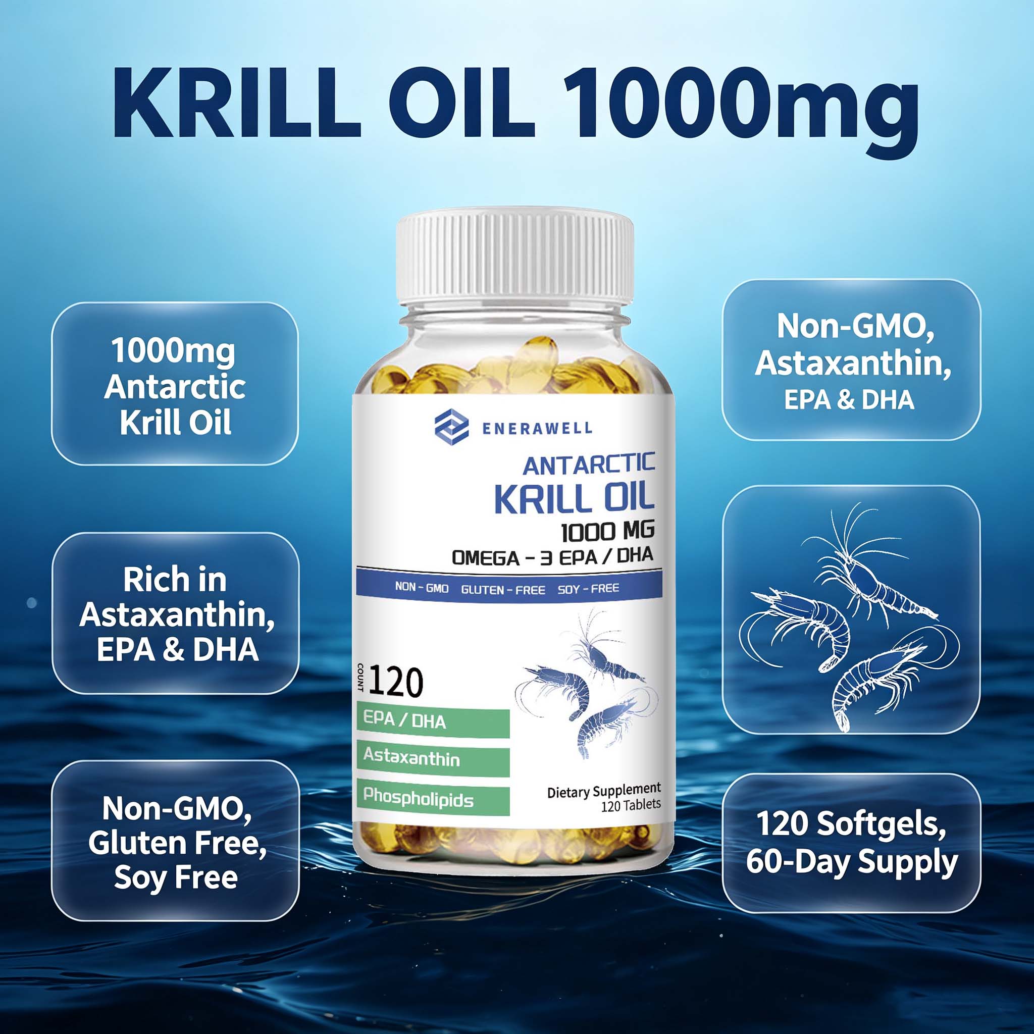 Cápsulas de Óleo de Krill Antá - Krill Oil Supplement avaliação e preço
